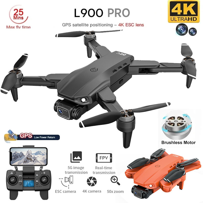 Fpv Brushless Rc Drone 4K - L900 Pro GPS Drone 4K Professionale