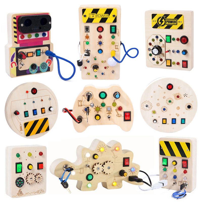 Montessori Wooden Busy Board Toddler - Giocattoli sensoriali da tavolo occupato Montessori