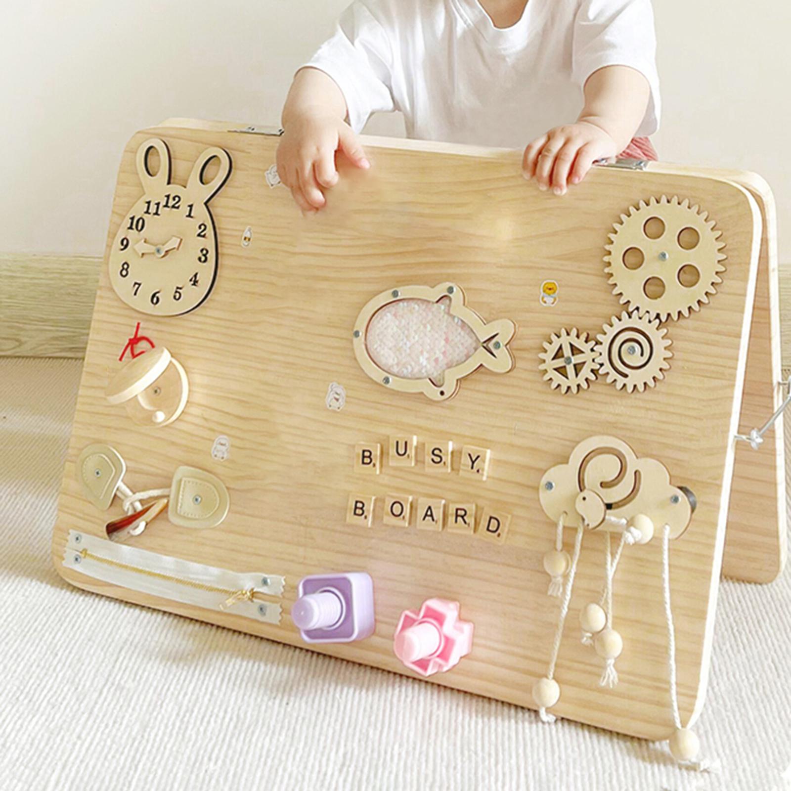 Tavola delle Attività Montesso - Montessori Wooden Busy Board Toddler recensione e prezzo